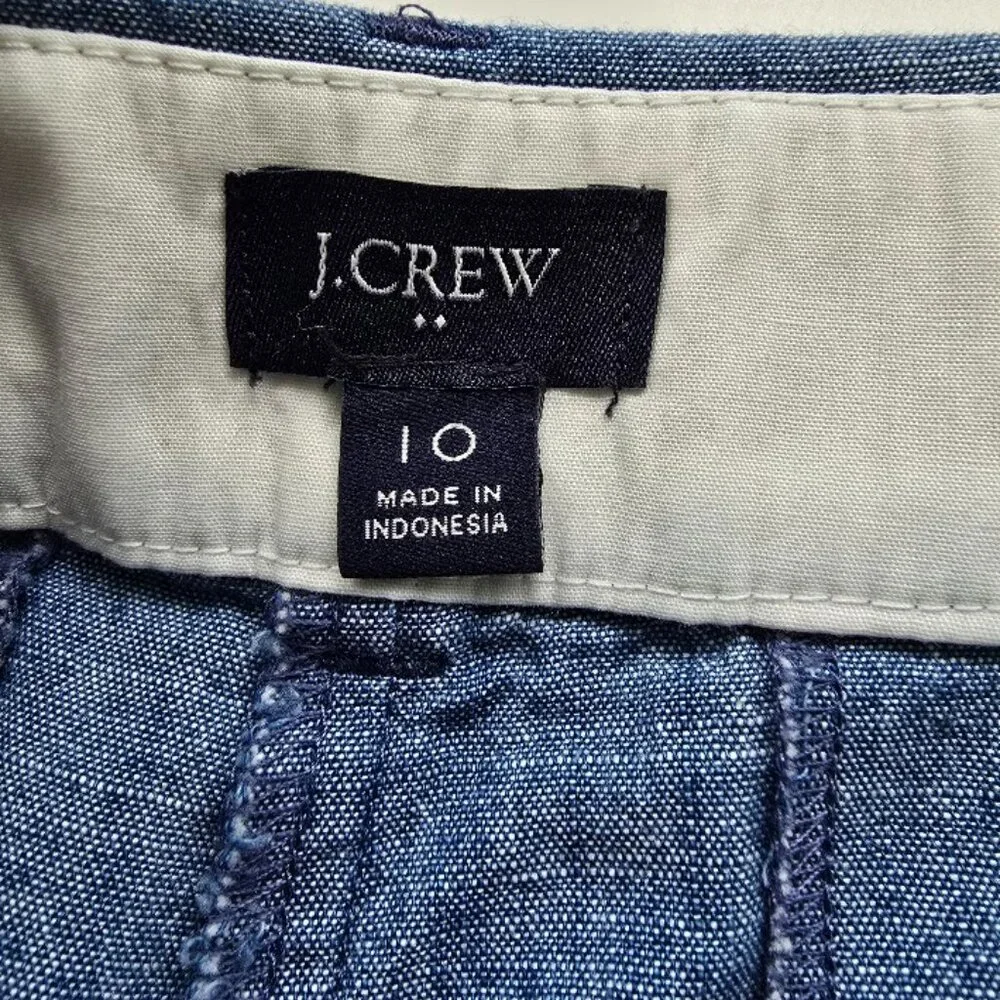 J.Crew Classic Chambray Shorts – Size 10 - Picture 5 of 8